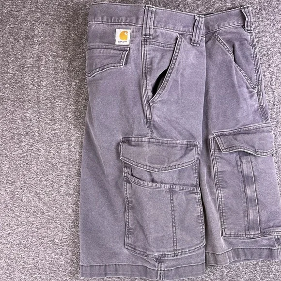 Carhartt Cargo Shorts Mens 42‎ Gray Hook & Loop Utility Relaxed 103542-Fit41x10 - Picture 6 of 11